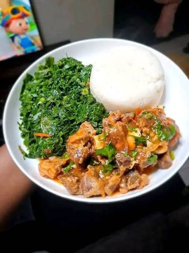 East African Collard Greens with Ugali and Spiced Grilled Chicken Thighs